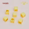 Contas Quadradas Coloridas Preservadas Preenchidas com Ouro 14K Contas Espaçadoras Lisas Sólidas Acessórios de Joias com Contas para Pulseira Colar DIY