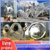 Escultura da paisagem de aço inoxidável fabricante grande corredor de estrutura de aço ao ar livre praça Parque comunidade escultura de aço inoxidável