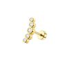 Brincos de Aço Inoxidável Dourado Amazon Cabeça Plana Haste para Osso da Orelha Piercing Brincos de Rosca Brincos para Mulheres Revestimento de Ouro Real 14K