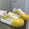 Zapatos de Malla Transpirable Finos de Verano para Mujer, Zapatillas de Entrenamiento Alemanas de Cuero Genuino, Zapatillas de Suela Gruesa, Zapatos Deportivos Casuales Ligeros y Versátiles