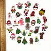Diapositivas para zapatos de decoración navideña, árbol de Navidad, Papá Noel, muñeco de nieve, caucho blando de PVC, nuevos accesorios navideños