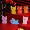 Micro-Paisaje Gato de la Suerte Luminoso Creativo Accesorios DIY Pequeños Adornos de Resina Bolsa Sorpresa Accesorios Pequeños Adornos de Decoración para Coche