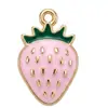 FA-2 Morango Fofo DIY Óleo de Gotejamento Liga Pingente Charme Pulseira Colar Brincos Chaveiro Acessórios de Joias
