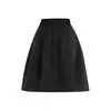 Falda de lana de corte A estilo retro para mujer, otoño e invierno, petite, coreana, minimalista, plisada, adelgazante, falda midi, otoño e invierno