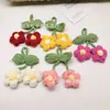 Colgante de Flor de Ganchillo, Flor Pequeña de Cinco Pétalos Tejida a Mano DIY para Ropa, Bolsas, Llaveros