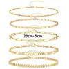 Pulseira transfronteiriça europeia e americana popular na Amazon, conjunto de pulseiras da moda com cinco peças, pulseira de corrente de metal personalizada para atacado