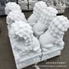 Escultura de Piedra de Mármol Blanco Pequeño Mapache Piedra Azul León Hogar Casa Cementerio Piedra León Adornos Casa de Pueblo Fabricante Venta al por Mayor