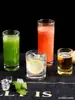 Copo de Água Reto de Vidro Xícara de Chá Bar KTV Copo Transparente para Suco Copo para Bebidas Hotel Copo para Escova de Dentes Copo Colorido para Enxaguante Bucal