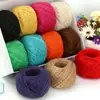 Cuerda de yute de colores hilo para manualidades fino grueso tejido a mano trenzado cuerda artículo decorativo hilo de lino material de colores estilo retro