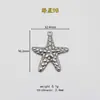 Pingente de Estrela do Mar em Aço Inoxidável Colar Estrela Litorânea Pulseira Charme Estilo Oceano Acessórios de Joias DIY