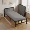 Sábana plegable para uso doméstico, cama sencilla, oficina, siesta, dormitorio, descanso para el almuerzo, cama pequeña, alquiler de casa, cama de hierro para adultos