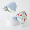 Sombrero de Protección Solar para Bebé, Estilo Delgado de Primavera y Otoño, Sombrero de Sol Resistente al Viento para Exteriores, Sombrero de Princesa para Niñas, Sombrero Reversible para Niños, Verano
