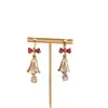Pendientes de Árbol de Navidad Tridimensionales, Pendientes de Navidad Dulces y Lindos, Pendientes de Regalo de Año Nuevo, Clips para Orejas sin Perforar para Mujer, Venta al por Mayor