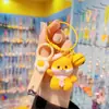 Novo chaveiro de animalzinho fofo de desenho animado, boneca de resina da moda, pingente de bolsa para chaveiro de menina