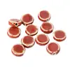 Accesorios para Joyería DIY Cuentas Cerámicas Planas de 16 mm Accesorios para Ropa Pulseras Cuentas Sueltas Cuentas Espaciadoras de Esmalte de Flor Material DIY
