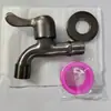 Grifo para Fregadero de Baño de Cobre Color Gris Metalizado, Apertura Rápida, Monomando Frío, Grifo de Agua para Balcón, Boquilla Doméstica Antisalpicaduras