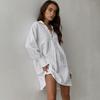 Primavera 2025 Nuevo Camisón de Moda Azul Suave Holgado Exclusivo Transfronterizo Europeo y Americano Ropa de Dormir para Mujer al por Mayor