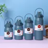 Termo portátil de acero inoxidable de gran capacidad transfronterizo, botella de agua portátil para deportes al aire libre, taza de agua popular al por mayor en línea