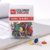 Color I-pin 28mm clip de papel de color clip de papel plateado chincheta de color chincheta plateada clip para papelería de oficina