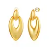 Aretes Populares Transfronterizos Elegantes Irregulares Geométricos Chapados en Metal Aretes de Gama Alta y Únicos Listos para Envíos Transfronterizos