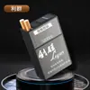 Porta-Cigarros Anti-Pressão para 20 Cigarros, Pacote Completo, Tampa Deslizante Flip, Portátil, Adequado para Cigarros Macios e Duros, À Prova de Umidade, Porta-Cigarros Metálico Veneer Portátil