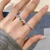 Anillo Minimalista en Forma de Corazón para Mujer, Tamaño Irregular Geométrico, Anillo Abierto Versátil y Elegante, Anillo de Dedo Índice de Moda