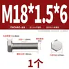 Tornillo Hexagonal Externo de Rosca Fina de Acero Inoxidable 304 M6M8M10M12M14M16M18M20*1/1.25/1.5