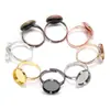 Soporte para anillos vintage diámetro interior cóncavo 8-25 mm Joyería hecha a mano DIY bandeja de gemas del tiempo 10 piezas/paquete