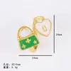 Anillo de aceite de goteo de venta caliente transfronterizo anillo de dibujos animados para niños bolsa de anillo anillo de diseño de nicho personalizado estilo ins anillo simple