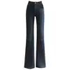 Calça Feminina Micro-flare com Strass Hot-fix Moda Outono/Inverno 2026 Novo Estilo Jeans Stretch Emagrecedor Plus Velvet Calça Longa Versátil com Temperamento