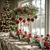 Decoraciones de Bolas de Navidad Afelpadas, Adornos para Árbol de Navidad, Colores Rojo Vino, Marrón y Verde, Bolas Colgantes de Decoración de Escena Festiva de 6 cm