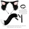 Cosplay Orejas de Gato Aro para el Cabello Accesorios de Cola de Gato Hechos a Mano Lindo Gato Madre Animal Oreja Accesorios para el Cabello Accesorios de Cola de Animal Traje