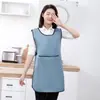 Delantal de Cocina Impermeable y a Prueba de Aceite Talla Plus para Mujeres, Resistente a las Manchas, Ropa de Trabajo Corta y Ligera con Estampado de Logo