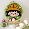 Bordado Poke Ruso Bordado a Mano DIY Paquete de Material Pintura con Lana Bordado en Pareja Poke Poke Poke Poke Show Aguja