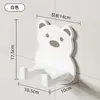 Soporte para Secadora de Pelo con Forma de Oso, Soporte para Secadora de Pelo para Personas Perezosas, Almacenamiento sin Taladro para Secadoras de Pelo, Soporte para Secadora de Pelo Eléctrica de Color Crema