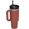 Taza de Coche Transfronteriza de 40 oz Segunda Generación, Taza de Hielo para Coche de Acero Inoxidable 304 de Gran Capacidad, Taza Portátil con Asa y Popote