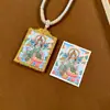 Venta Caliente Nepal Tíbet Thangka Pintado a Mano Puro Tara Verde Set Terminado 4*5