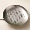 Espátula y Cuchara de Acero Inoxidable 304 con Mango de Madera de Nogal, Utensilios de Cocina para Uso Doméstico, Espátula Anti-quemaduras, Espumadera para Olla Caliente, Espátula para Champiñones