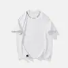 Camiseta informal blanca de peso pesado de 250 g con tacto fresco para hombre, nueva camiseta de manga corta holgada y cómoda antibacteriana para el verano de 2026