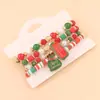 Pulsera de Navidad Pulsera de Cuentas Transfronteriza Muñeco de Nieve Árbol de Navidad Anciano Astas Colgante de Regalo Pulsera Venta al por Mayor