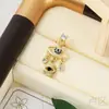 Brincos Criativos de Gotejamento de Óleo Cobre Banhado a Ouro 18k Micro Zircônia Olho de Hórus Brincos de Franja Moda Europeia e Americana Feminina
