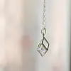 Collar con Colgante de Cubo Minimalista Transfronterizo Colgante de Circonita Colgante de Cubo Hueco Europeo y Americano