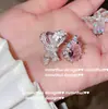 Reunião Anual Joias Azul Suíço Borboleta Pedra Preciosa Anel Laço Vintage Gota d'Água Zircônia Brincos conjunto