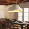 Lámpara de mesa de bar con diseño minimalista en terraza estilo japonés, lámpara simple para mesa de comedor, lámpara colgante de resina estilo wabi-sabi para restaurante nórdico