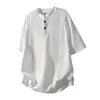 Camisa Polo Casual Masculina com Textura Tricotada Estilo Americano, Manga Curta, Caimento Solto, Cor Sólida, Primavera e Verão