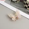 ¡Malteada dulce! ¡Colorido pasador de tiburón de doble mariposa! Pinza para el pelo de alta calidad con textura para la parte trasera de la cabeza, accesorio para el cabello para mujer