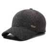 Sombrero para Hombre Invierno Mediana Edad y Anciano Cálido a Cuadros Gorra de Béisbol Anciano Abuelo Otoño e Invierno Protección para los Oídos Anciano Gorro de Algodón