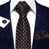 Novo Conjunto de Gravata Social Masculina, Gravata Borboleta, Lenço de Bolso, Abotoaduras para Camisa Conjunto de 3 Peças, Atacado de Fábrica em Estoque