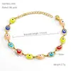 Pulsera Turca Ojo del Diablo Personalizada de Venta Caliente Transfronteriza Pulsera de Ojo de Acero Inoxidable Electrochapado Europeo y Americano Venta al por Mayor de Joyería