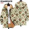 Chaqueta de Nuevo Estilo Transfronteriza con Elementos de Patrón Multicolor, Cárdigan con Capucha y Cierre de Cremallera al 70%, Abrigo de Algodón Polar Espeso de Invierno con Forro Amarillo
